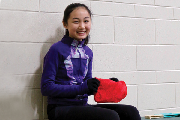 Emily Zhu holding GiantClean Product